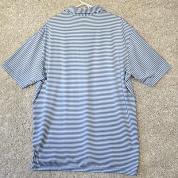 Peter Millar Polo Shirt Men XL Blue Striped Summer Comfort Golf Short Sleeve - Picture 8 of 12